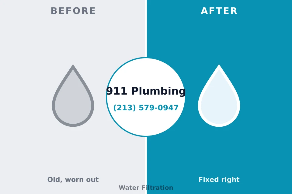 Before and after: plumbing repair North Star, DE